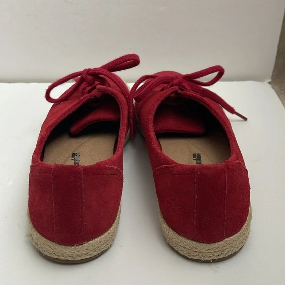 Clarks Collection Women's Red‎ Espadrille Loafers Sneakers 8